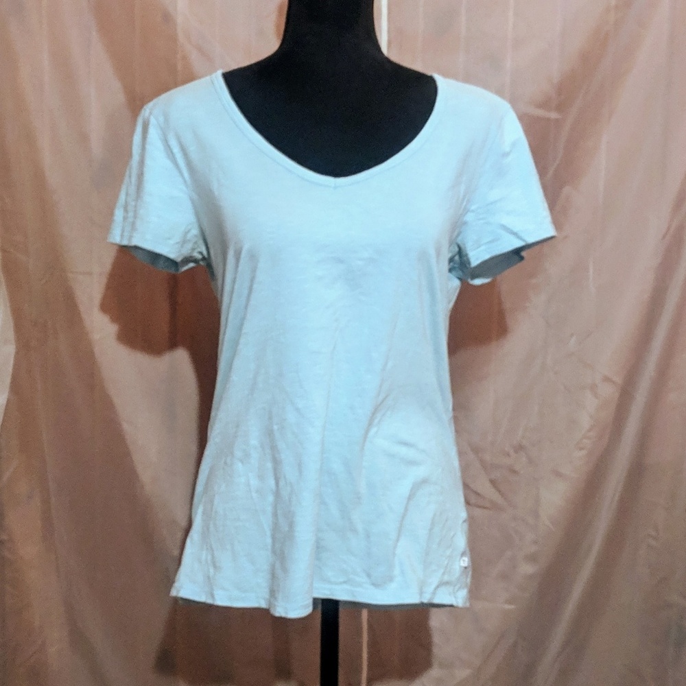 Toad & Co Blue V Neck Size Large Top